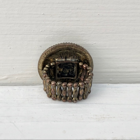 Seed bead color whirl circular ring - Picture 5 of 6